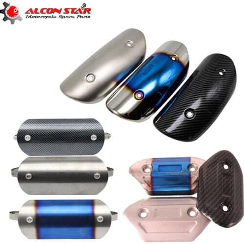 Alconstar - Motorcycle Exhaust Pipe Stainless steel Protector Heat Shield Guard Cover For Yoshimura AR SC Exhaust Muffler Cover