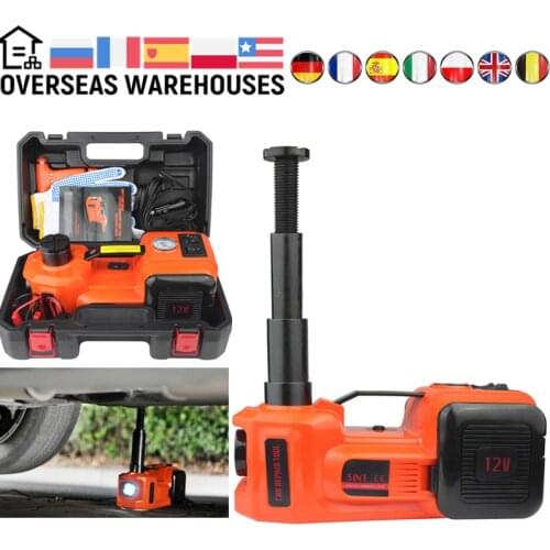 Car Jack Electric Hydraulic Floor Jack 5T 45cm Tire Lifting Tire Inflator Pump Flashlight Safe Hammer Change a Tire for SUV