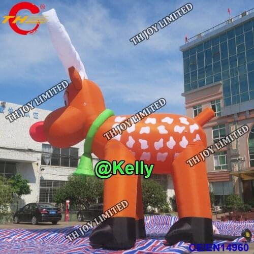 Free air shipping giant inflatable deer for Christmas for sale, outdoor advertising inflatable christmas beer reindeer for Xmas