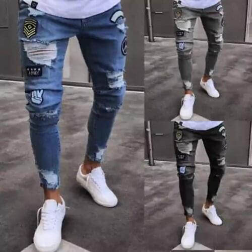 CALUOMATT Ripped Jeans For Men