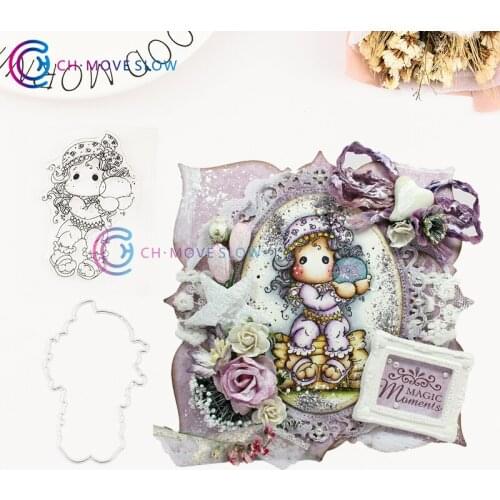 CH Little Girl Metal Cutting Dies and stamps Card Stencil Paper Craft Handmade Album Craft Paper Cards