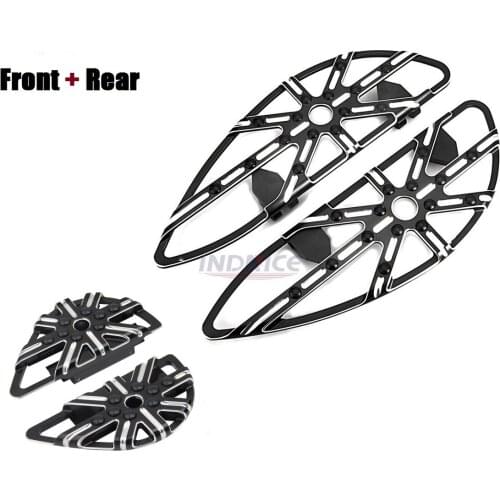 Black Gauge driver passenger Floorboards for harley Roadking FLHR Road glide Ultra FLTRU 1980-2021