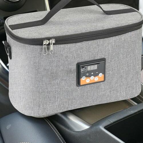 8L LCD Digital Lunch Box Baby Bottle Milk Warmer Car Portable Electric Food Heating Bag For Outdoors Activities