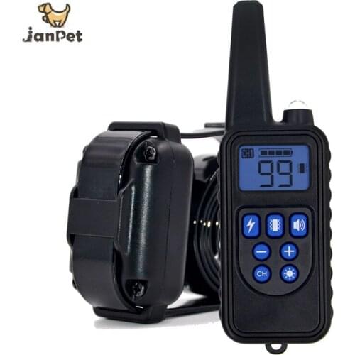 JanPet 800m Remote Pet Dog Training Shock Collar/ Electronic Dog Collar/ Dog electric Collar Rechargeable Waterproof