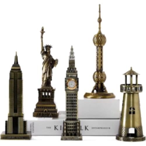 Eiffel Tower Famous Building Creative Decor Art Crafts Figurine Abstract Sculpture Home Office Desktop Decoration Ornament Gift