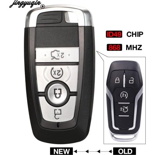 Jingyuqin 3/4/5 Buttons Smart Remote Key Case For Ford Fusion Explorer Expedition Edge F150 F250 F350 F450 F550