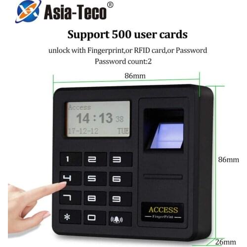 Fingerprint Keypad Password Access Control Optional 125KHZ RFID 13.56MHZ IC Card Reader Biometric Door Access Control