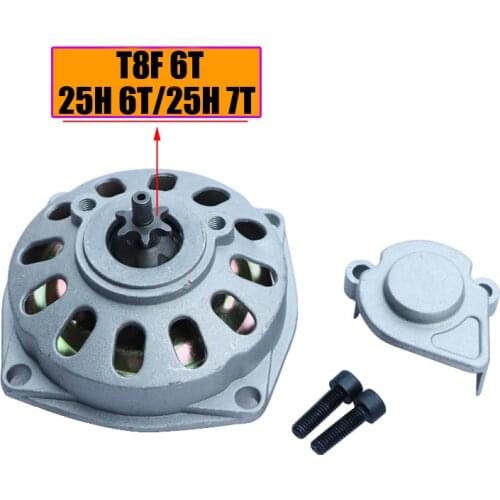 Clutch Housing Drum Gear Box T8F 25H 6T 7 Tooth Sprocket For 47cc 49cc Pocket Bikes Mini Quad ATV Minimoto Scooter Buggy Go kart