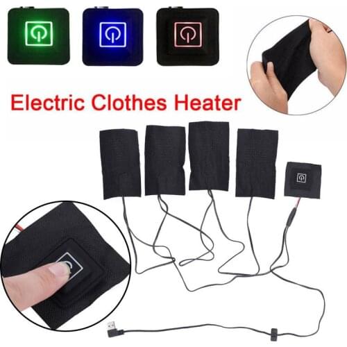 USB Black Electric Heating Pad Warmer Pads Clothes Heater Durable Vest Winter Clothing Cushion Jacket Thermal