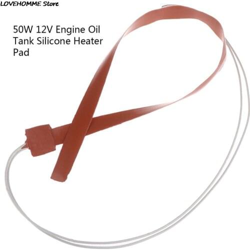 50W 12V Electric Heating Pads Silicone Heater Thermal Heating Strip Flexible Line Heater Strap For Injector Heated New 12x500mm