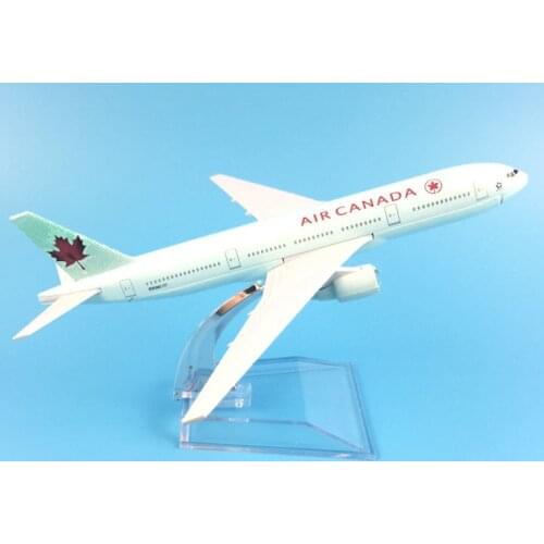 16cm Plane Airplane Model Air Canada Boeing 777 Aircraft Model Diecast Metal Airplanes Model 1:400 Plane Toy Gift Free Shipping