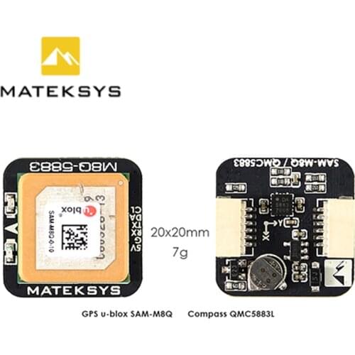 Matek Systems M8Q-5883 Ublox SAM-M8Q GPS & QMC5883L Compass Module for RC Multirotor FPV Racing Drone Long Range