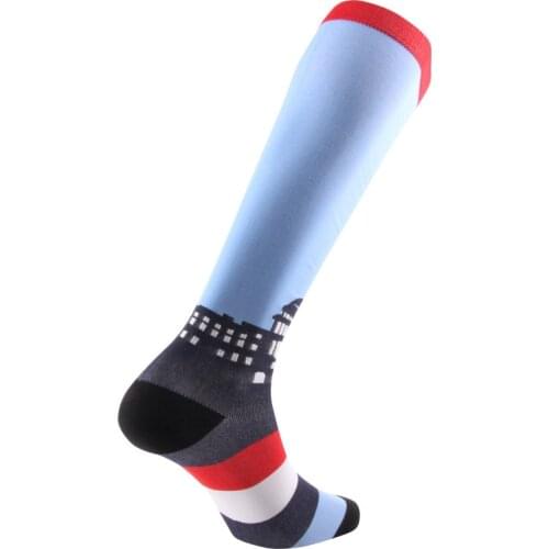 Men Compression Socks Anti Fatigue Pain Relief 15-20 MmHg Business Socks Long Compression Socks Women Travel Flight Socks