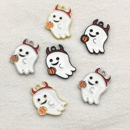 New arrival!23x17mm 10pcs Zinc Alloy Ghost Pendant Halloween Charm for Halloween Jewelry DIY Parts,Jewelry Findings & Components