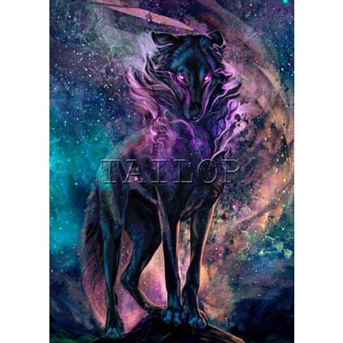 Full square Home Decor Gift Cuadros 5D diamond painting Cross stitch kit set haft diamentowy Mosaic animal Wolf color landscape