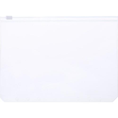 Clear PVC Storage Bag Pouch For Notebook Diary Day Planner Zipper Business Cards