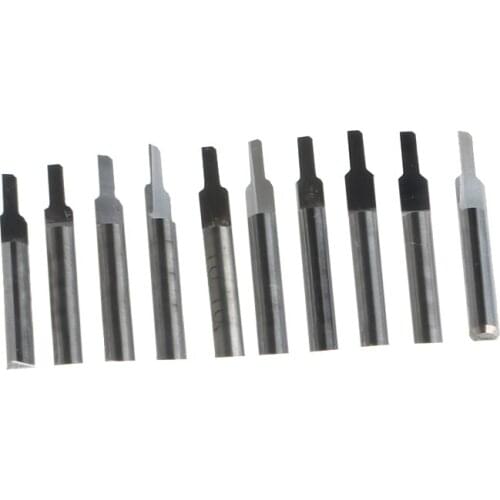10pcs 3.175*2.0*6mm Straight Carbide Tools CNC Engraving Bit Machine Wood Router Bits End Milling Cutters