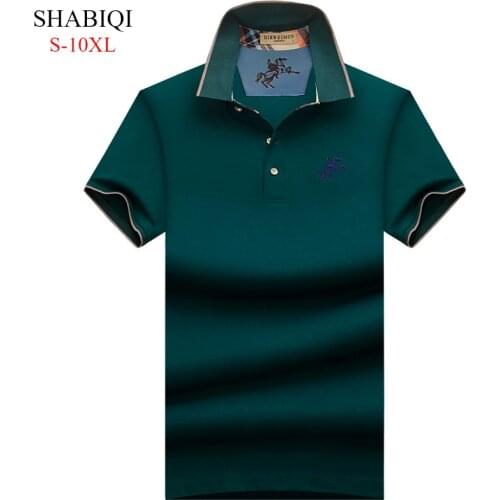 Plus Size S-10XL . 2019 NEW England style Men Polo Shirt Summer Short Sleeve Polos Shirt Mens Camisa Polo 95%Cotto Baseball coat