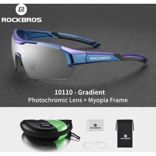 ROCKBROS Bicycle Glasses Photochromic Ultralight Outdoor Sports Sunglasses MTB Road Bike UV Protection Eyewear Cycling Equipment