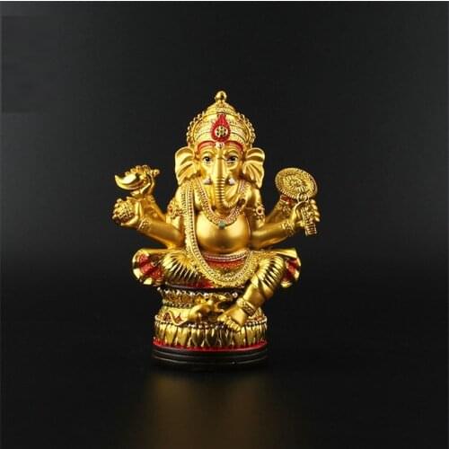 GENEISHA BUDDHA STATUE SMALL INDIA ELEPHANT GOD FIGURINE SCULPTURES BUDDHISM FIGURE RESIN ART&CRAFT DECORATIONS R23