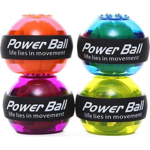 LED Wrist Ball Trainer PC Gyroscope Strengthener Gyro Power Ball Arm Exerciser Power Ball Exercise Machine Gym FitnessToy Sports