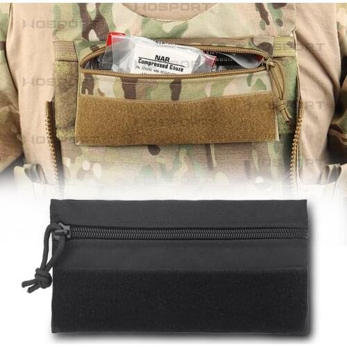 Tactical Vest Pouch Chest Hanging Attached Pouch Outdoor Molle Utility EDC Tool Pack Medical First Aid Pouch Mobile Phone Bag