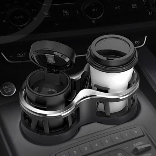 Universal Black Car Double Hole Cup Holder Drink Holder Insulation Cup Holder Stable Without Shaking with Adjustable Base