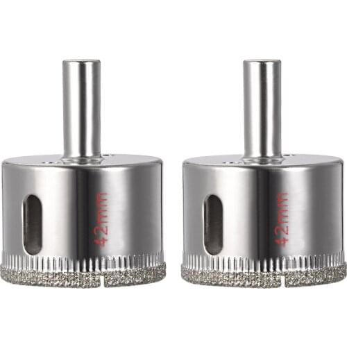 Uxcell 2 Pcs 42mm Diamond Grit Hole Saw Drill Bit for Glass Ceramics Porcelain Ceramic Tile