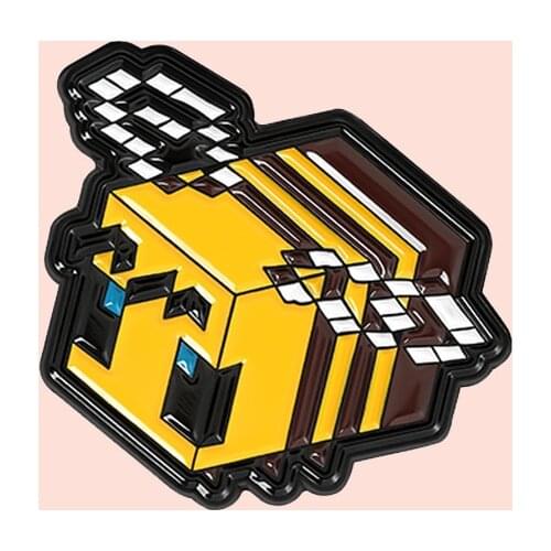 ZF2622 Bee Metal Enamel Badge Buttons Brooch Insect Lovers Denim Shirt Lapel Pins Funny Collection Jewelry