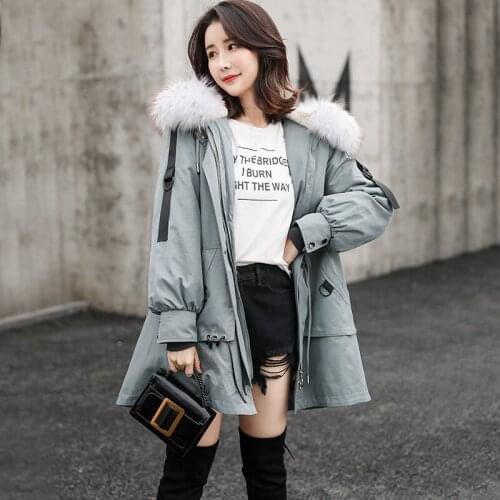 Real Fur Coat Women Rabbit Fur Liner Parka Winter Coat Women Windbreaker Womens Clothing Abrigos Mujer Invierno 2020 FX551 YY713