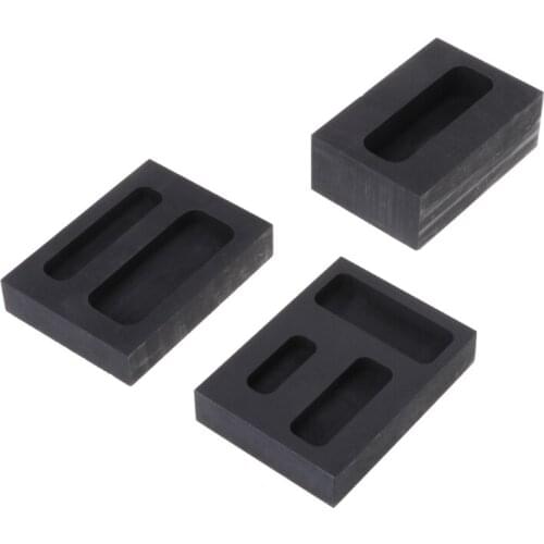 Gold Crucible Graphite Ingot Melting Metal Bar Mold Casting Refining Scrap Tool