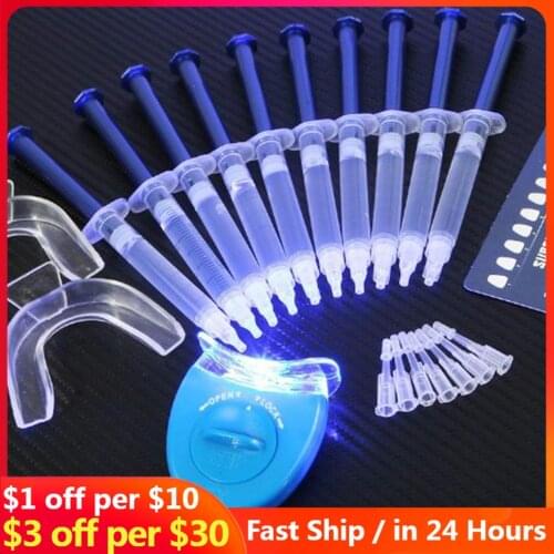 10pcs/set Dentist Teeth Whitening 44% Peroxide Dental Bleaching System Oral Gel Kit Tooth Whitener Dental Tools