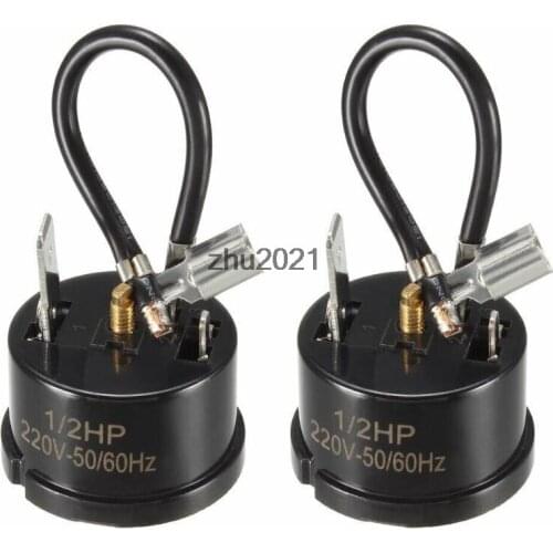 2 Pcs Refrigerator Thermal Overload Protector 1/2HP 375W Compressor Replacement
