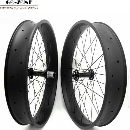 26er fatbike carbon wheels 26 tubeless 80/90/100x25mm bike wheelset powerway M74 150x15 / 197x12 or 135x15 /190x12 fat wheels