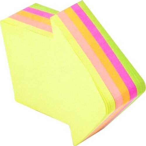 4A Shapes Sticky Notes Arrow Shape 2.72 x 2.56 Inches Neon Assorted Self-Stick Notes Stationery Memo Stickers Planner 4A 5013