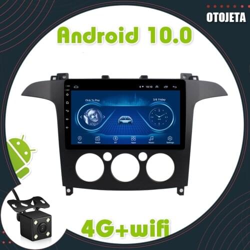 GPS Navigation For Ford S-Max S Max 2007 2008 Car Radio Multimedia Player 9'' Android 10.0 Stereo Octa Core 4G Wifi Carplay DSP