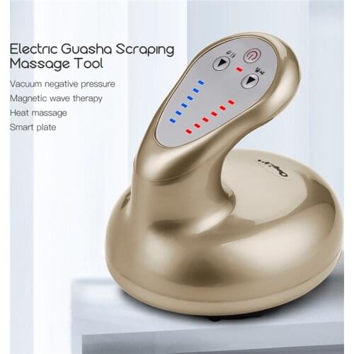 CkeyiN Rechargeable Hot Compress Guasha Massager Electric Heated Scraping Vacuum Negative Pressure Detoxification Slim Massager