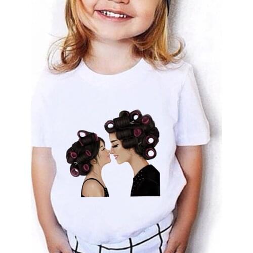 Ropa Aesthetic Girl T-shirt Super Mom Printed Europe and America Fashion Kids T Shirt Stranger Things Top Brands Child Tshirt