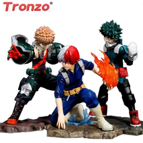 Tronzo Action Figure My Hero Academia Midoriya Izuku Bakugou Katsuki Todoroki Shoto PVC Action Figure Collectible Model Doll Toy