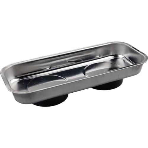 Stainless Steel Heavy Duty Deep Magnetic Tray Holder Magnetic Tray Bowl Magnetic Parts Tray for Screws Tools Parts 150x65mm