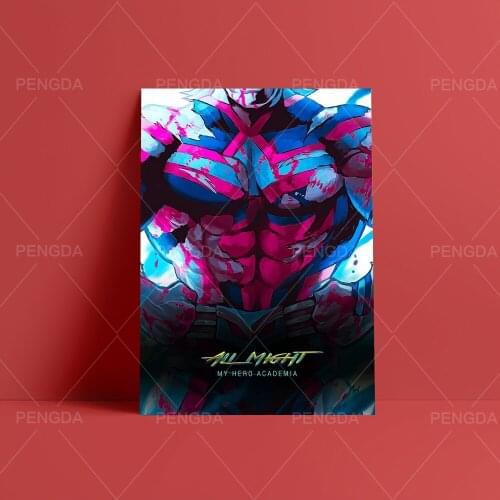 Canvas Printed Wall Art My Hero Academia Poster Painting Modern Strong Man Cool Home Decor Modular Picture Frame For Living Room