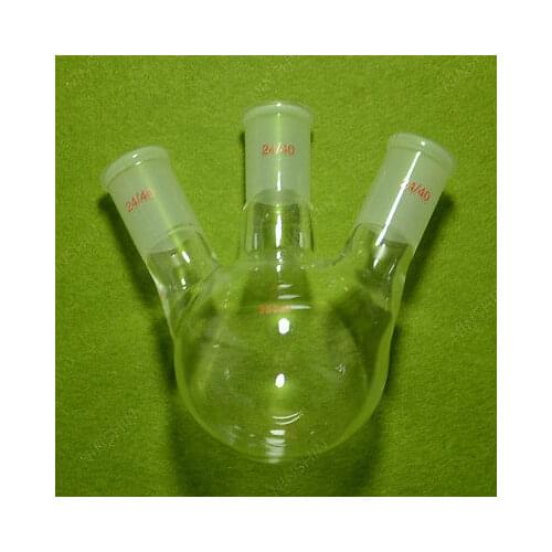 250ML Three Neck Round Bottom Flask,3-neck,heavy Wall,24/40 Joint,lab Flask