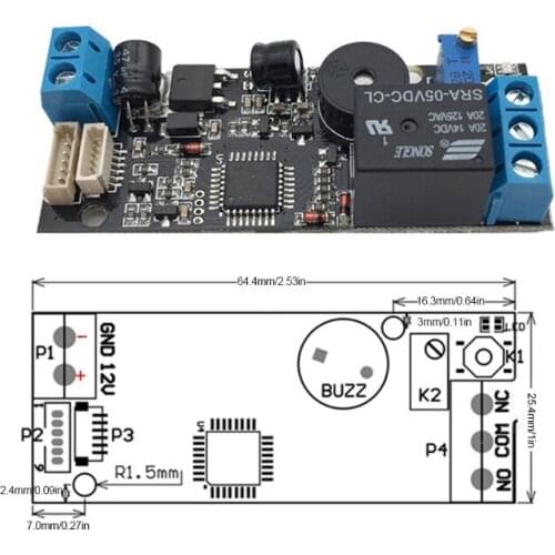 G5AA K202+R502AW Ring Indicator Light Relay Time 0.5s-20s Capacitive Fingerprint Access Control Board