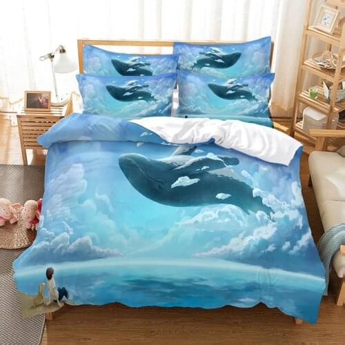 Bedding set duvet cover set 3d bedding digital printing bed linen queen size animal ocean design
