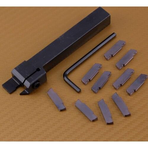 LETAOSK Black MGEHR1212-3 Lathe Cut-Off Grooving Parting Tool Holder with 10Pcs MGMN300 Insert