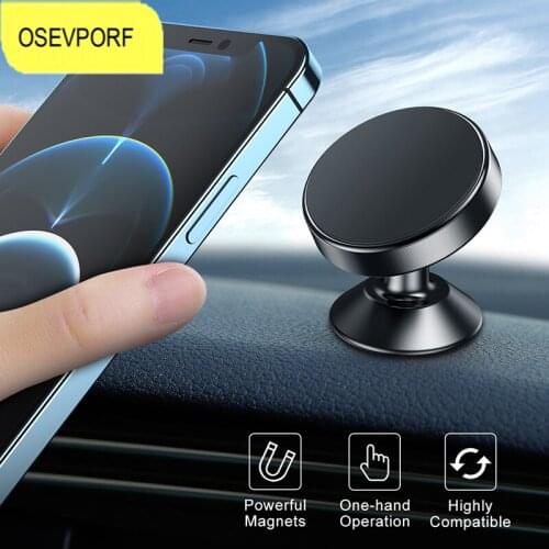 OSEVPORF Magnetic Car Holder For Phone in Car Aluminium Alloy GPS Strong Magnet Stands For iPhone 11 Pro X MAX Samsung S20 S10