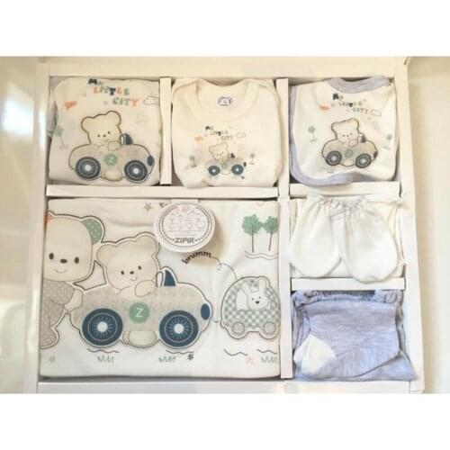 Baby boy White Car Decorated Hospital Out Set 10 Piece Set Soft 100% Cotton Baby Gift Layette Baby Set 0-3 months