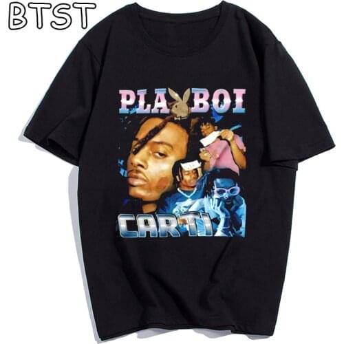 New Playboi Carti shirt T-shirt hypebeast vintage 90s rap hip hop t shirt Fashion Design Casual T Shirt Tops Hipster Men Clothes
