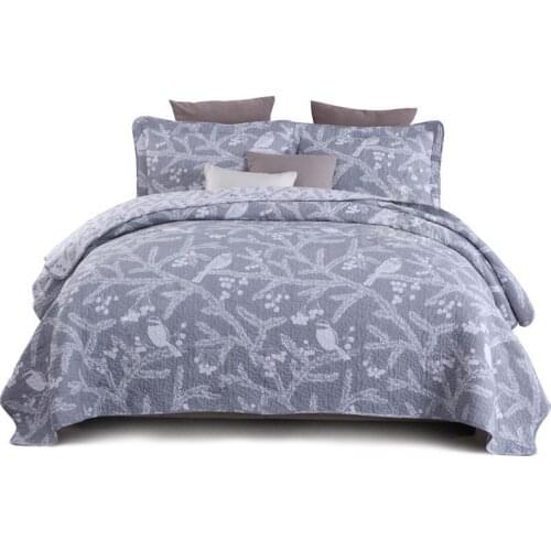 Plain Bedspreads Quilt Set 3pc Cotton Quilts For Double Bed Cover Pillowcase Queen Size Quilted Bedding Printed Coverlets Summed