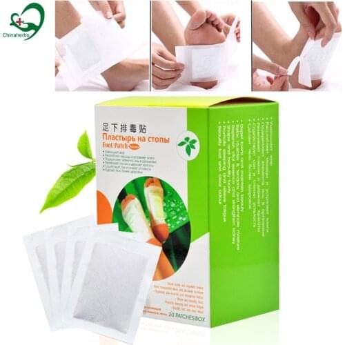 80pcs/4packs Chinese Detox Foot Patch Weight Loss Improve Metabolism Relieve Stress Increase Energy Herbs Extraction Plaster